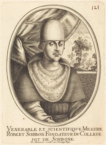 Robert de Sorbon by Balthasar Moncornet, print, 1600-1668
