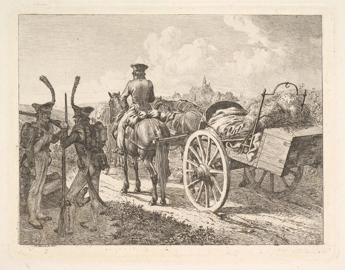 A Russian Mobile Forge by Johann Christoph Erhard, print, 1815