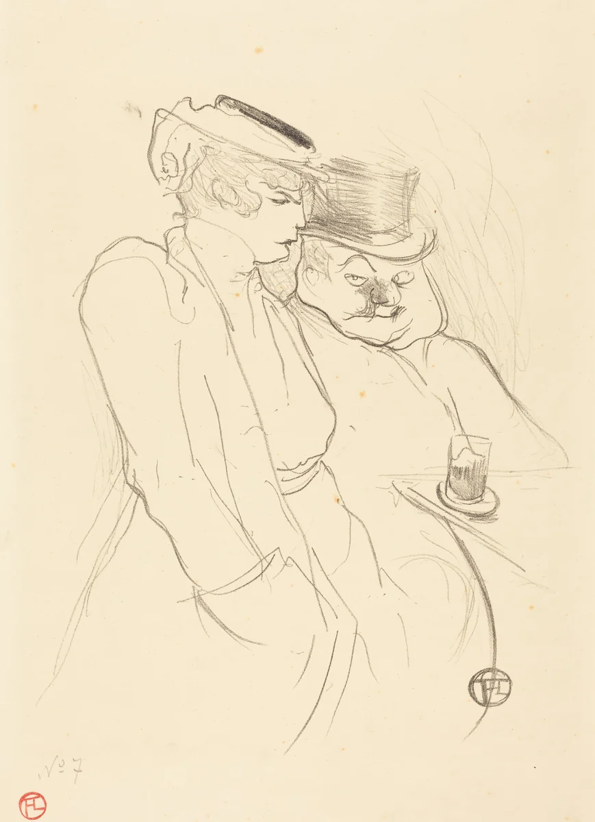 En quarante by Henri de Toulouse-Lautrec, print, 1893