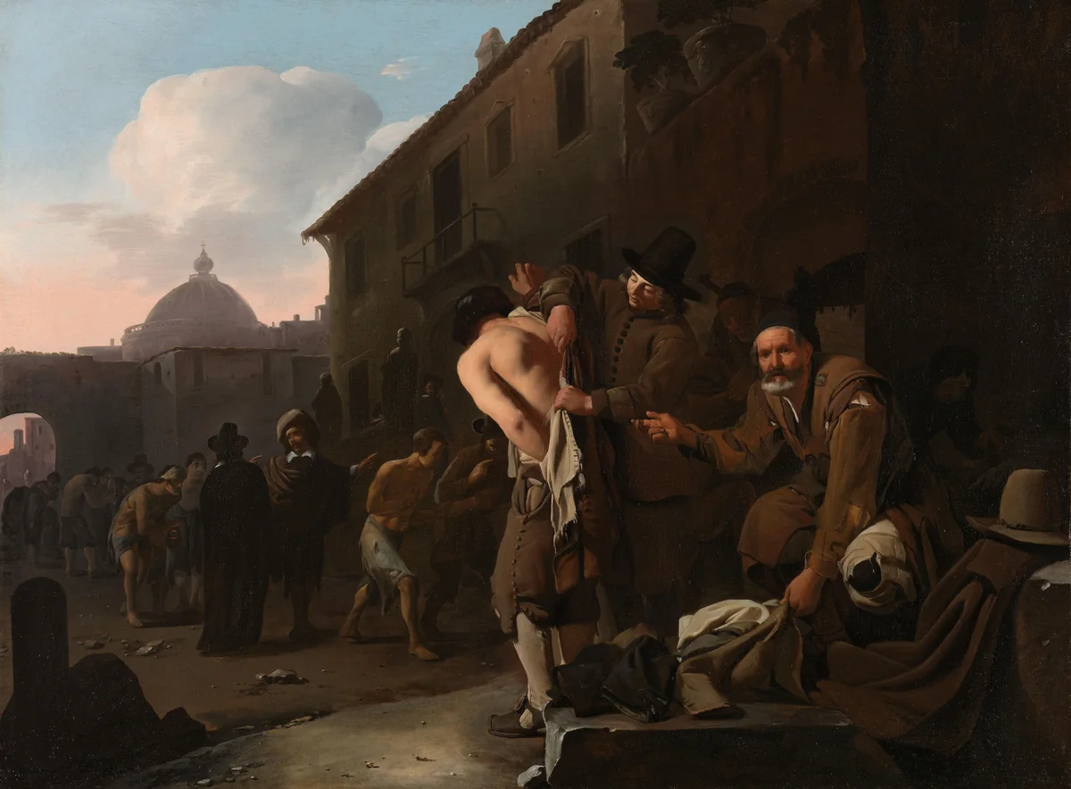 Clothing the Naked by Michael Sweerts, painting, 1646-1649