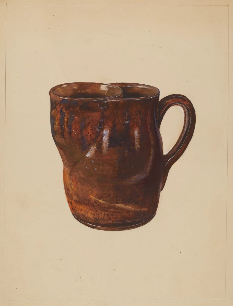 Shaving Mug by Mina Lowry, index of american design, 1935-1942
