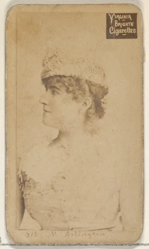 Card 813, Maggie Arlington, from the Actors and Actresses series (N45, Type 2) for Virginia Brights Cigarettes by Allen & Ginter, photograph, 1885-1891