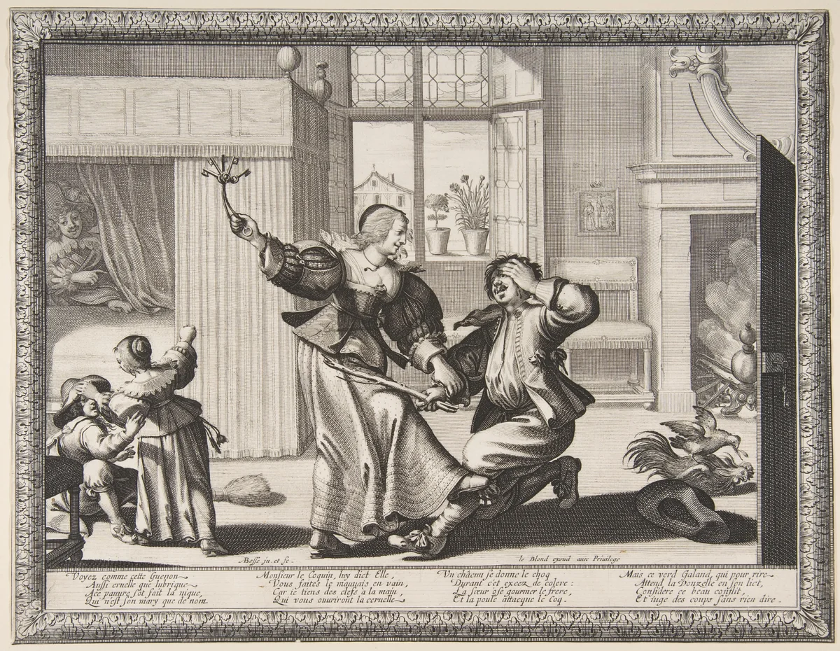 The Husband-Beater by Abraham Bosse, print, 1628-1638