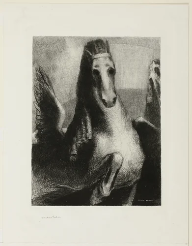 The Wing by Odilon Redon, print, 1893