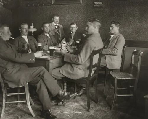 Farmers Playing Cards by August Sander, photograph, 1920