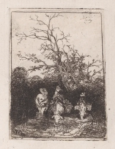 Le Gué (The Ford) by Rodolphe Bresdin, print, 1849