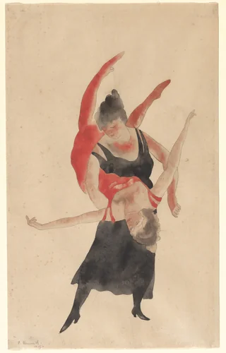 Female Acrobats by Charles Demuth, drawing, 1919