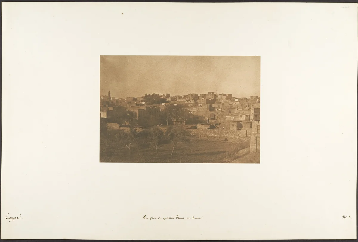 Vue prise du quartier Franc, au Kaire by Maxime Du Camp, photograph, 1850