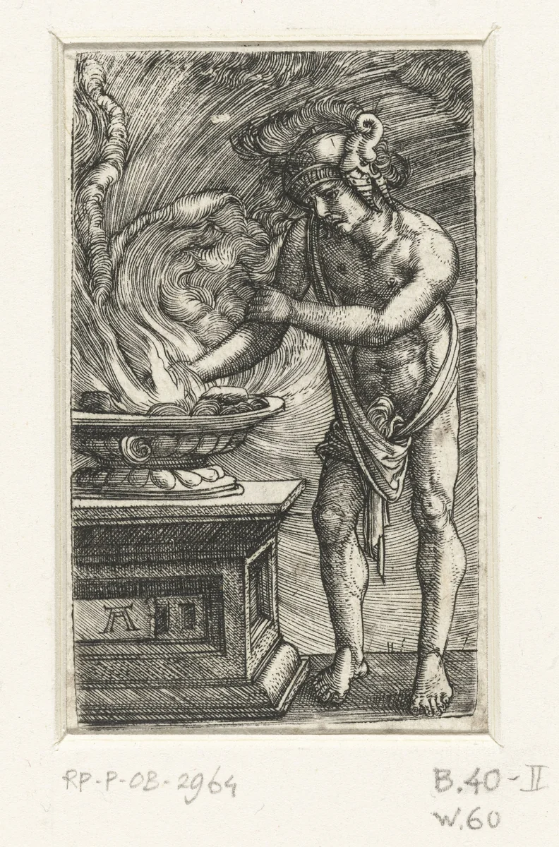 Mucius Scaevola by Unknown, print, 1506-1538