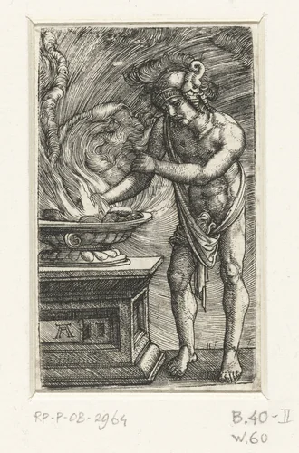 Mucius Scaevola by Unknown, print, 1506-1538