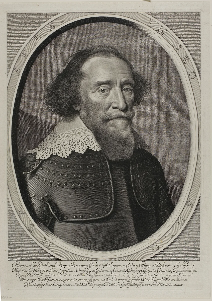 Hendrik Count van de Bergh by William Jacobsz. Delff, print, 1634