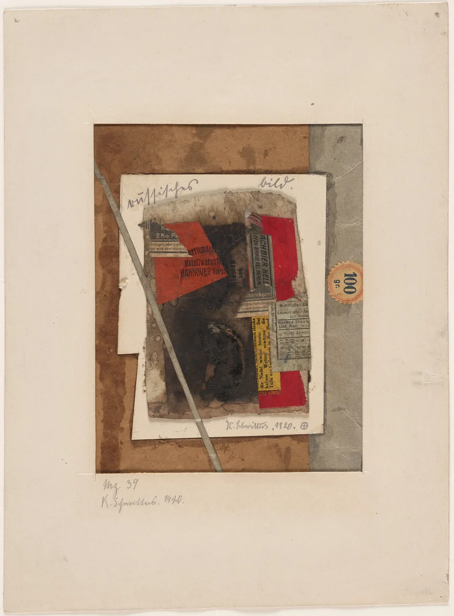 Merz 39. Russian Picture by Kurt Schwitters, drawing, 1920