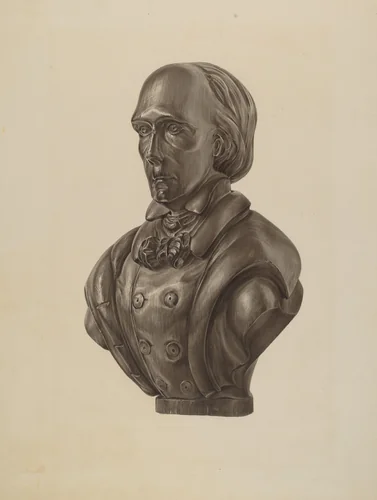 Bust of Henry Clay by Elisabeth Fulda, index of american design, 1935-1942