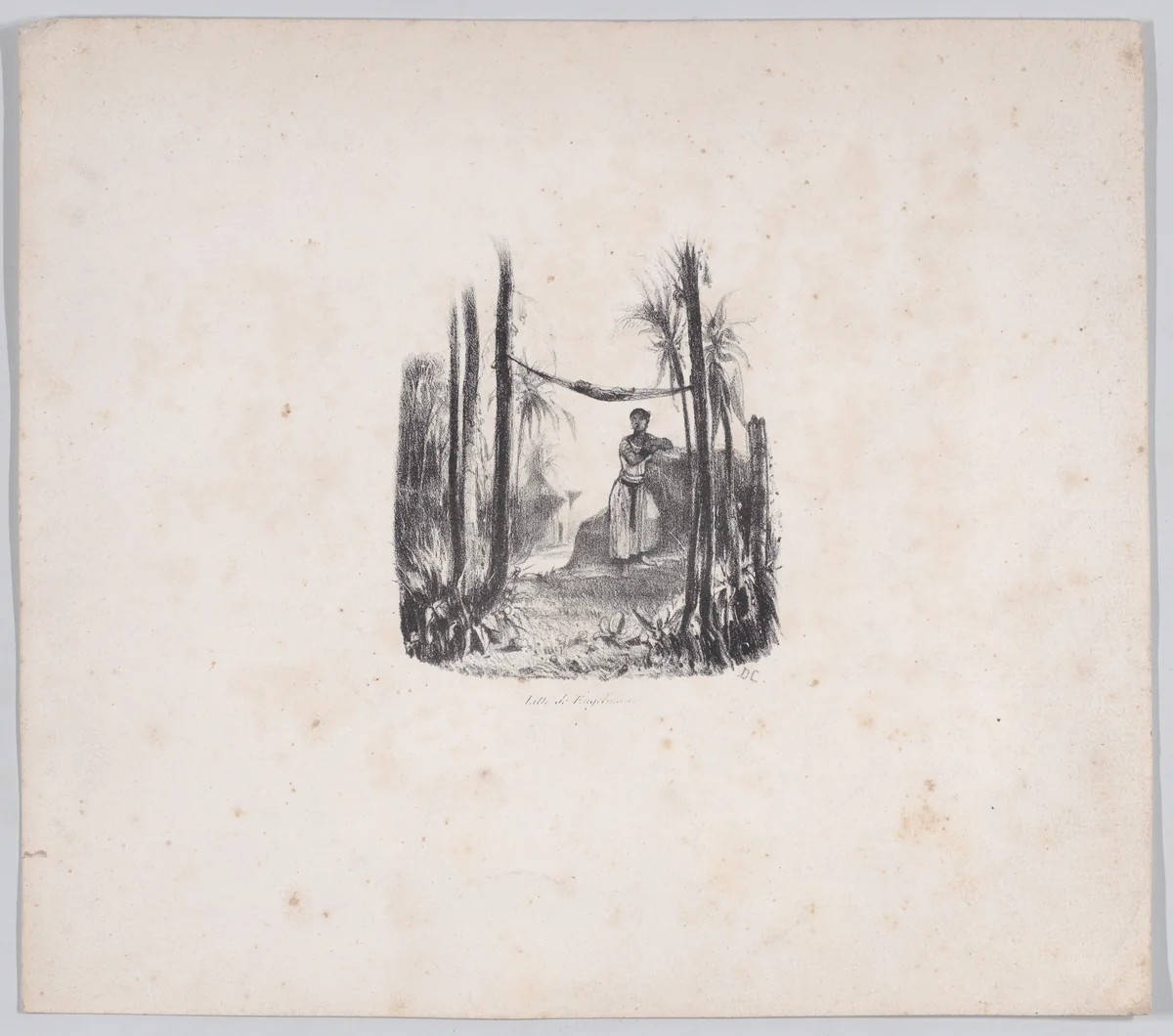 An Indian Woman and Her Son by Alexandre-Gabriel Decamps, print, 1830