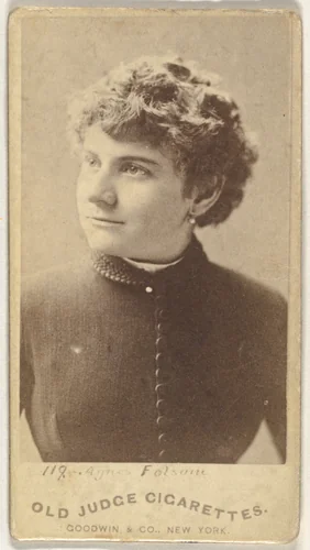 Agnes Folsom, from the Actors and Actresses series (N171) for Old Judge Cigarettes by Goodwin & Company, photograph, 1886-1890