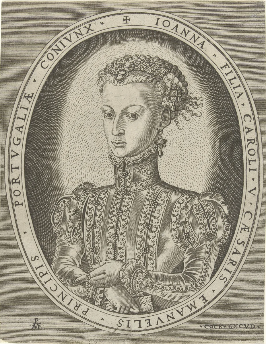 Portret van Johanna van Habsburg by Unknown, print, 1540-1573