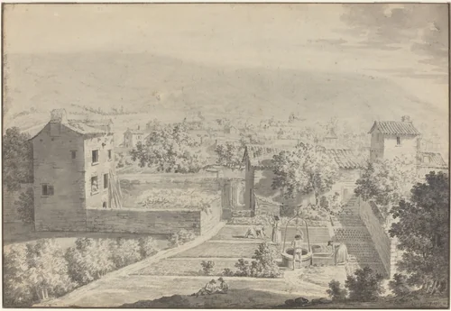 Landscape View by Chapotay, drawing, 1791