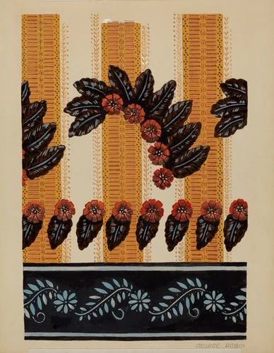 Wallpaper Border by George Robin, index of american design, 1935-1942