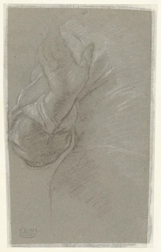 Studie van een romp en hand by anonymous, drawing, 1610-1630