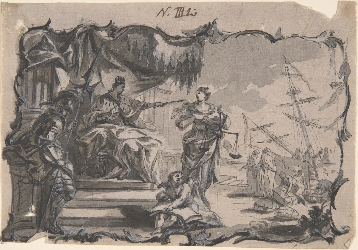 Design for a Book Illustration by Franz Sigrist, drawing, 1740-1803