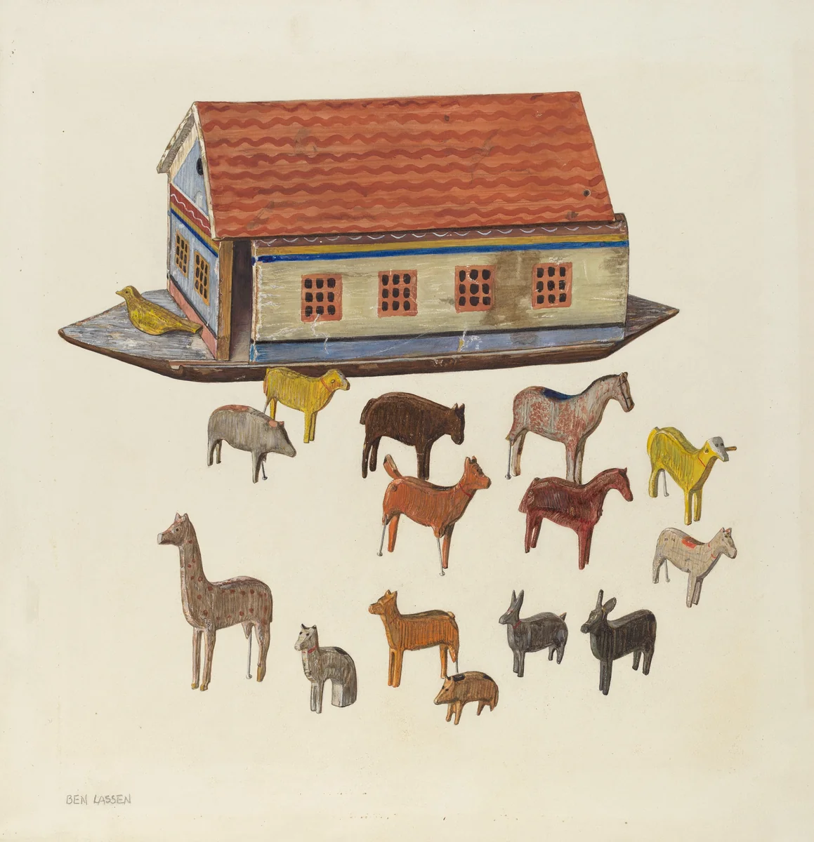 Noah's Ark and Animals by Ben Lassen, index of american design, 1935-1942