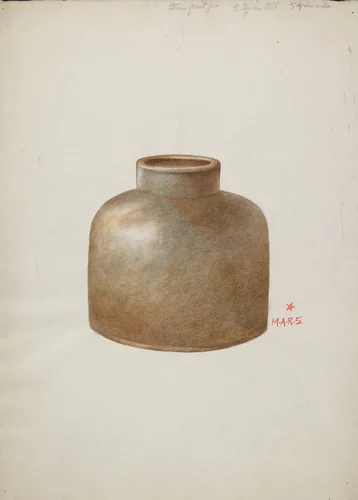Stone Fruit Jar by Margaret Stottlemeyer, index of american design, 1935-1942
