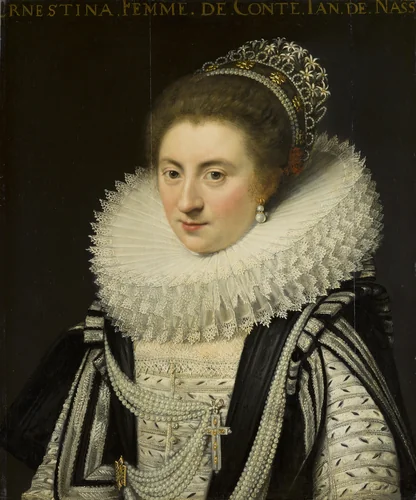 Portrait of Ernestine Yolande (1594-1663), Princess of Ligne by Jan Anthonisz. van Ravesteyn, painting, 1618