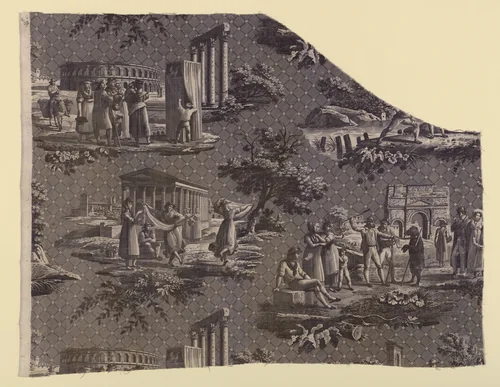 Les Monuments du Midi (Monuments of the South of France) (Furnishing Fabric) by Hippolyte Lebas
Bartolomeo Pinelli
Nicolas Auguste Leisnier, textile, 1811-1818