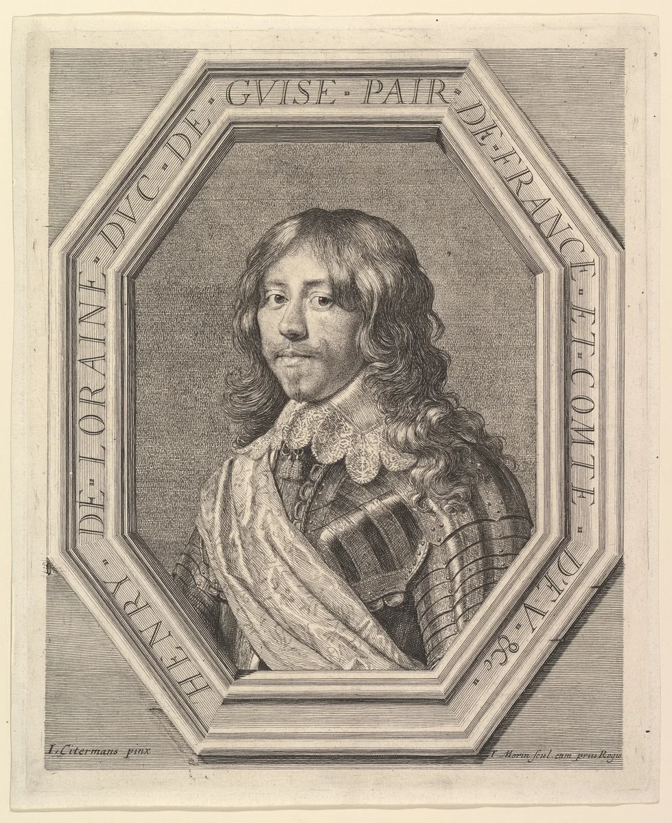 Henri II de Lorraine, duc de Guise by Jean Morin, print, 1605-1650