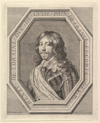Henri II de Lorraine, duc de Guise by Jean Morin, print, 1605-1650