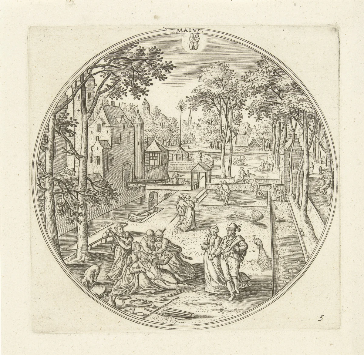Mei by Adriaen Collaert, print, 1578-1582