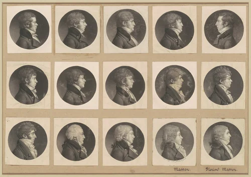 Saint-Mémin Collection of Portraits, Group 55 by Charles B. J. Févret de Saint-Mémin, volume, 1797-1808
