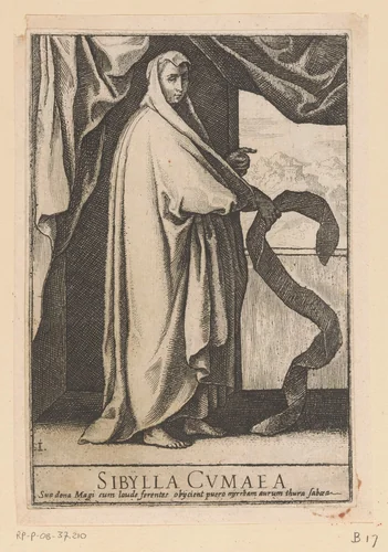 Sibille van Cumae by Raffaello Schiaminossi, print, 1606-1609