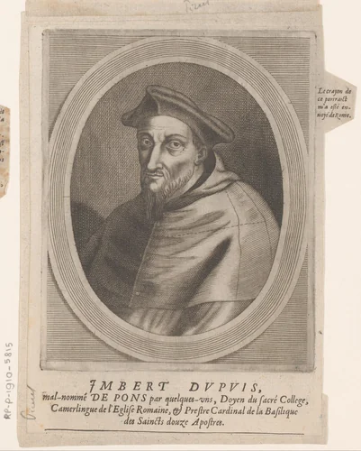 Portret van Imbert du Puy by Etienne Picart, print, 1660