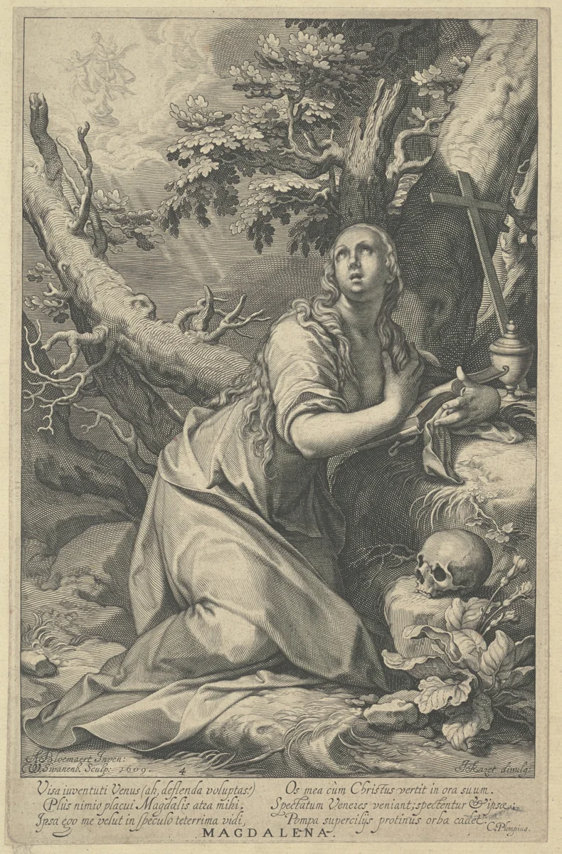The Penitent Magdalene by Willem van Swanenburgh, print, 1609