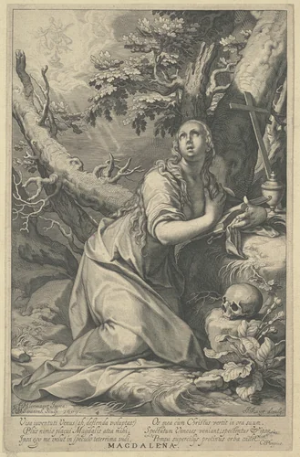 The Penitent Magdalene by Willem van Swanenburgh, print, 1609