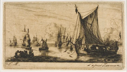South Sea Fishers by Charles Meryon, print, 1850