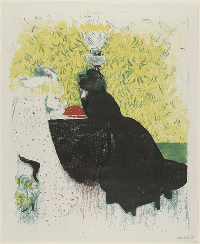 The Two Sisters-in-Law (Les deux belles-soeurs) from Landscapes and Interiors (Paysages et intérieurs) by Édouard Vuillard, print, 1899