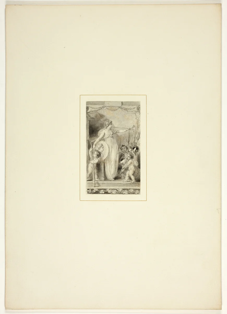 Study for a plate from The Task by Thomas Stothard, drawing, 1795-1805