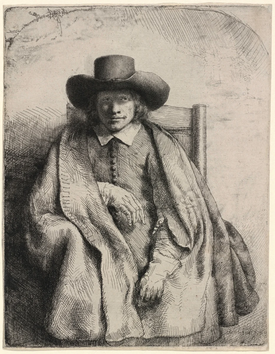 Clement de Jonghe by Rembrandt van Rijn, print, 1651