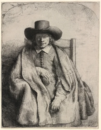 Clement de Jonghe by Rembrandt van Rijn, print, 1651