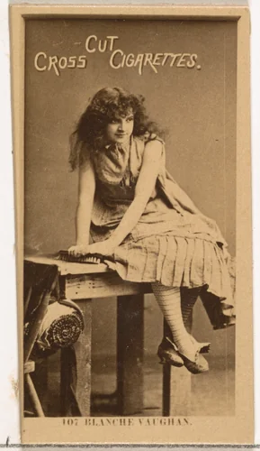 Card Number 107, Blanche Vaughan, from the Actors and Actresses series (N145-2) issued by Duke Sons & Co. to promote Cross Cut Cigarettes by W. Duke, Sons & Co., photograph, 1880-1889