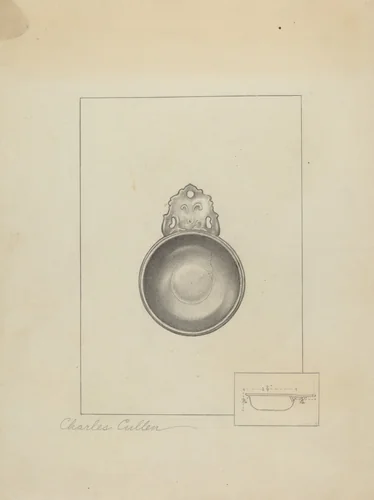 Pewter Porringer by Charles Cullen, index of american design, 1935-1942