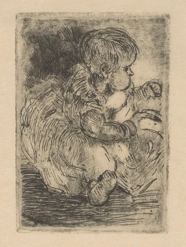 Portret van H.W. Mouton als baby by Barbara van Houten, print, 1877-1950