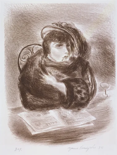 Café by Yasuo Kuniyoshi, print, 1934