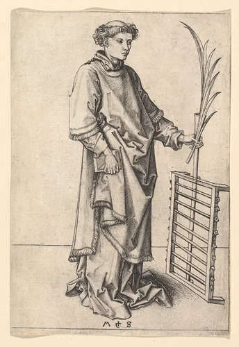 Saint Lawrence by Martin Schongauer, print, 1470-1491