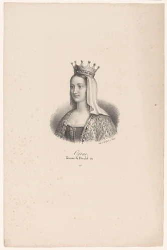 Portret van Hedwig van Wessex by anonymous, print, 1818-1842