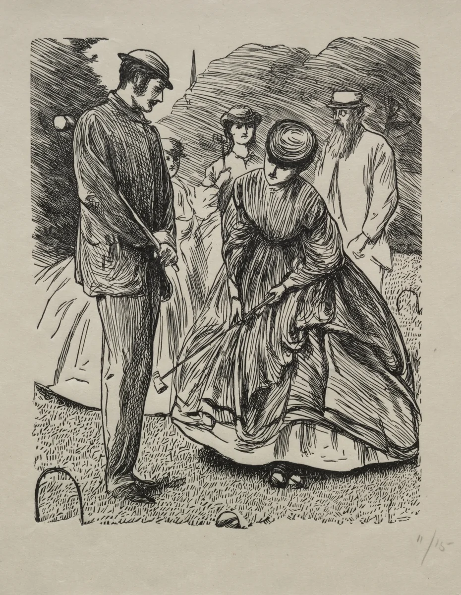 How Not to Play the Game by George Du Maurier, print, 1865