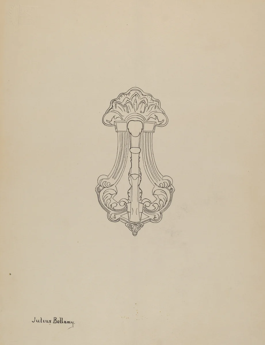Door Knocker by Julius Bellamy, index of american design, 1940