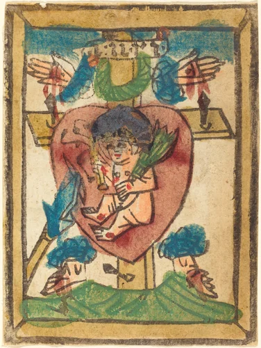 Christ Child in the Sacred Heart by German 15th Century, print, 1450-1470